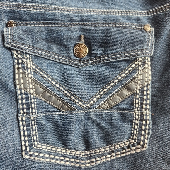 English Laundry Lion's Crest Mens Blue Denim 5 Pocketed Stretchy Jeans  46X32 - Picture 11 of 13